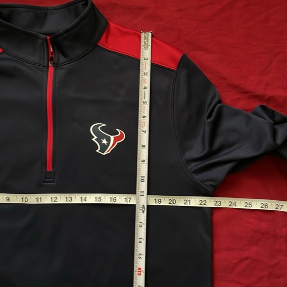 NFL Team Apparel Sz L Men’s Texan Half-zip Lightweight Jacket - Picture 10 of 11